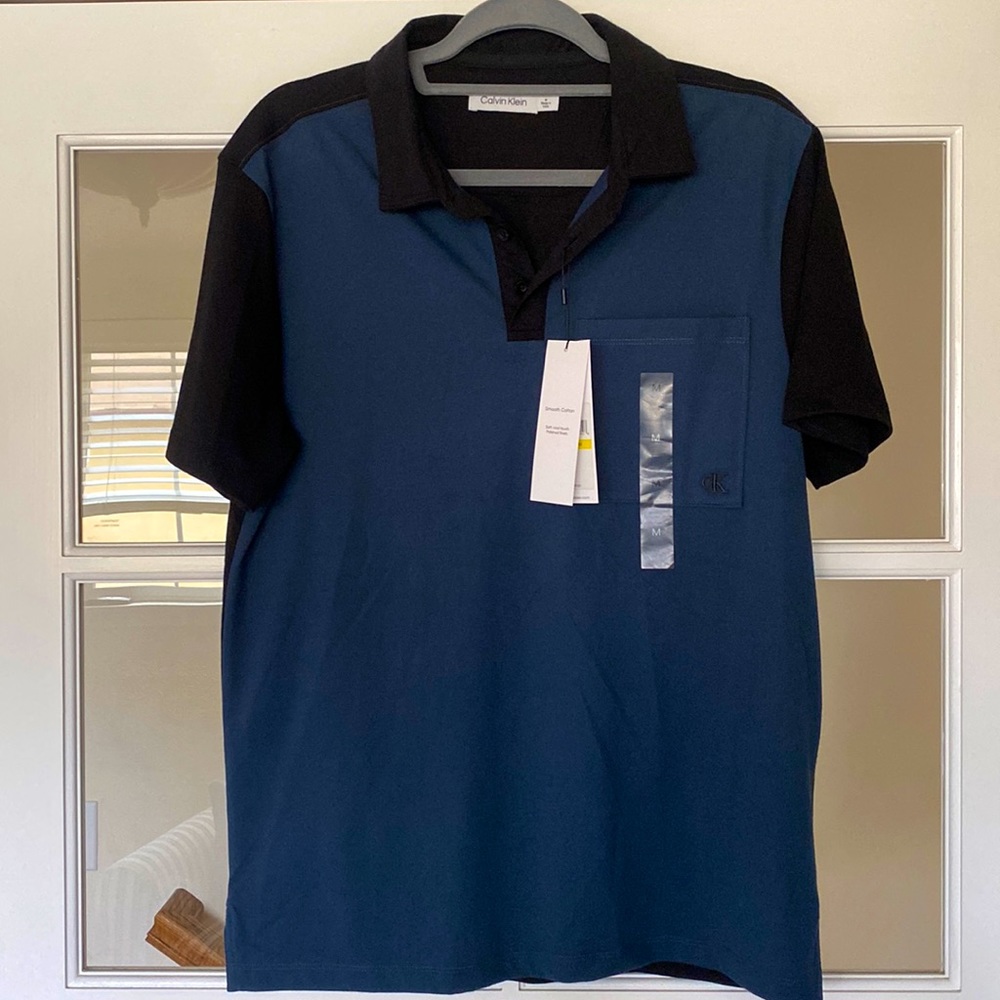 Calvin Klein smooth cotton polo shirt